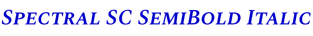 Spectral SC SemiBold Italic font